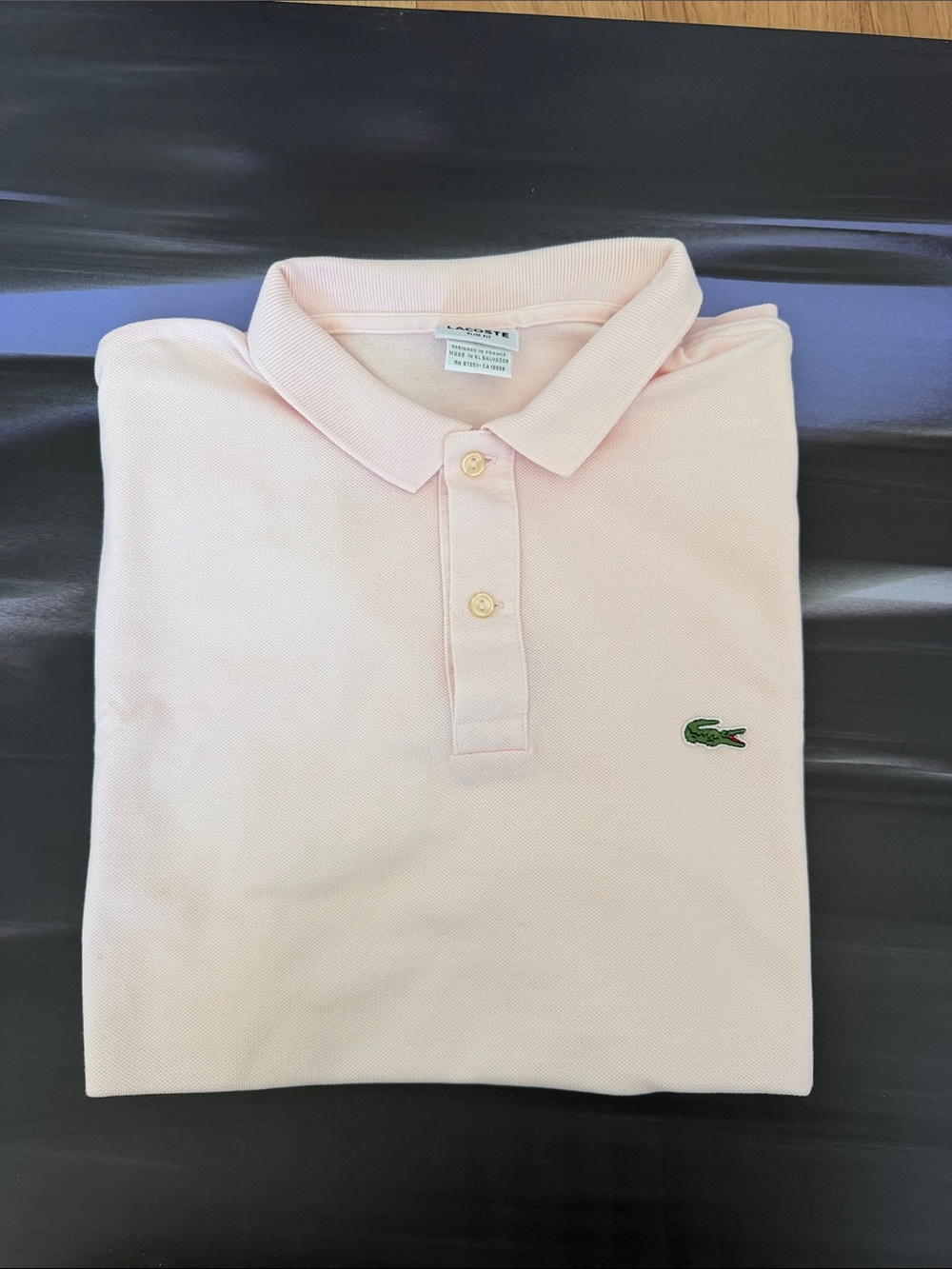 Lacoste Pink/Green Crocodile Polo Shirt
